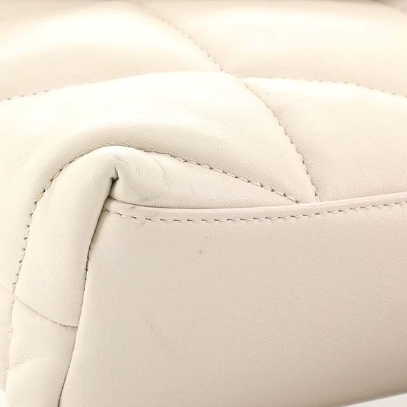 Saint Laurent LouLou Puffer Shoulder Bag Quilted Leather Mini Neutral - Picture 7 of 8